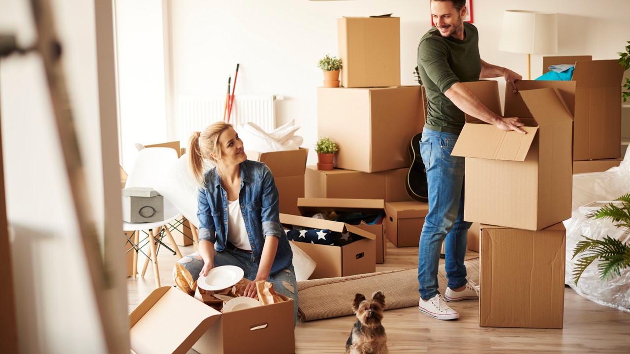 Cartons et préparation d’un déménagement vers un nouveau logement